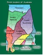 Alabama River Basins map jpg