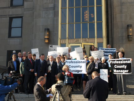LWVGB Press Conference for JeffCo County Manager, 1/27/09