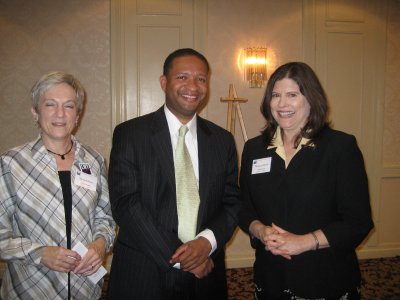 LWVAL Convention 2007 - Sandy Robinson (outgoing LWVAL president), Congressman Artur Davis, Mary Lynn Bates (incoming LWVAL president)