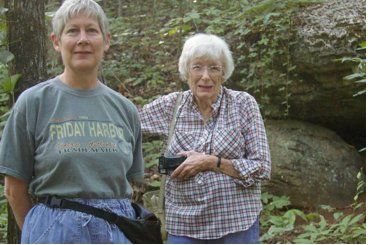 Leonette Slay and Ruth Wright enjoy hike at Ruffner Mountain.