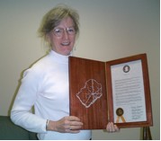 Virginia Randolph, LWVGB 2nd VP and Voter Service Chair, accepted JeffCo proclamation on Oct. 19, 2006.